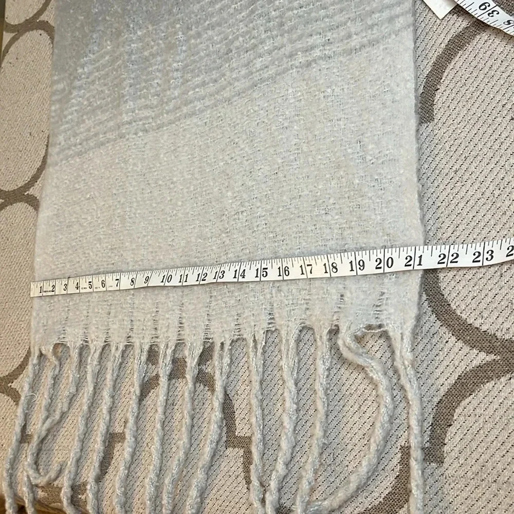 Mer-Sea Always by The Sea Grey Ombré oversized blanket wrap around fringe scarf